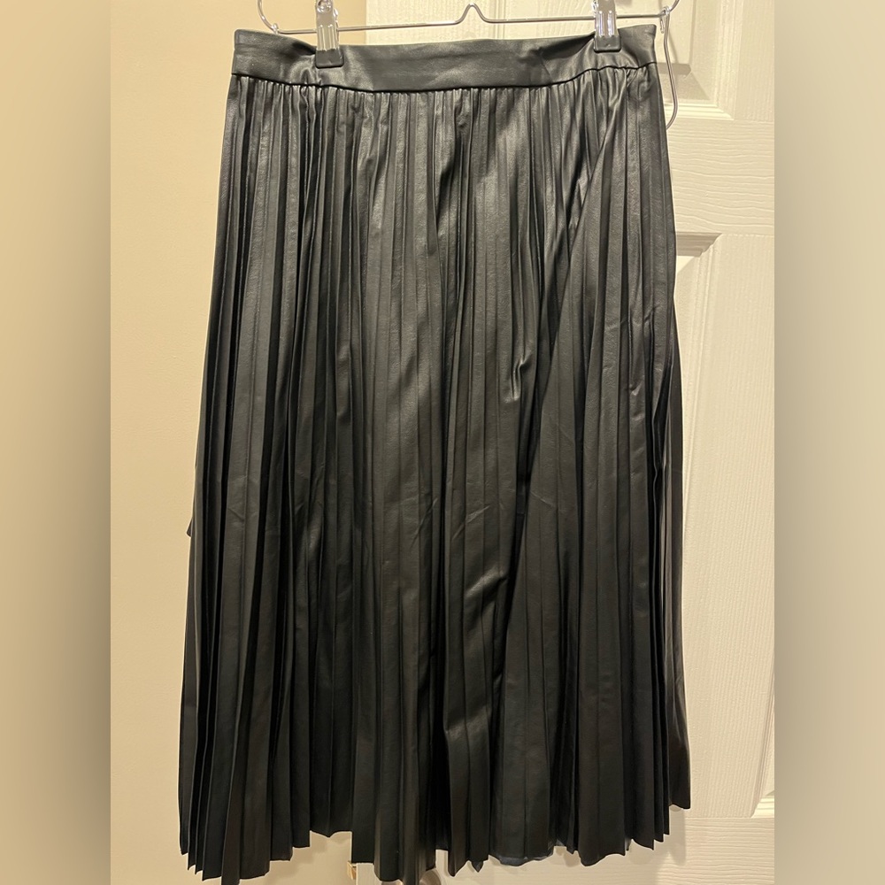 Women’s Pleather Midi Skirt